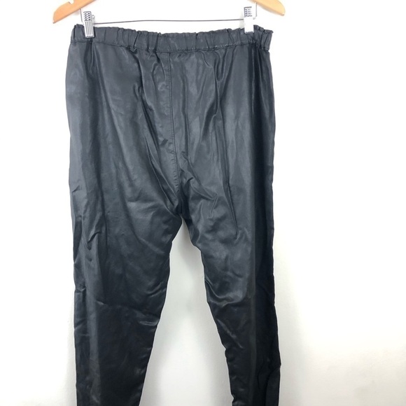 AG Adriano Coated Black Tapered Pants L - Picture 9 of 12